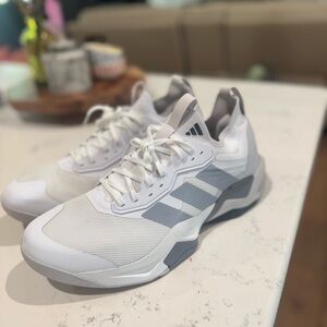 Adidas Men's White and Light Gray Sneakers